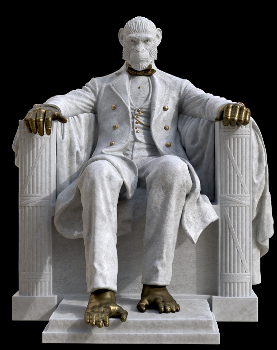 ABE White/Gold Colorway Sculpture