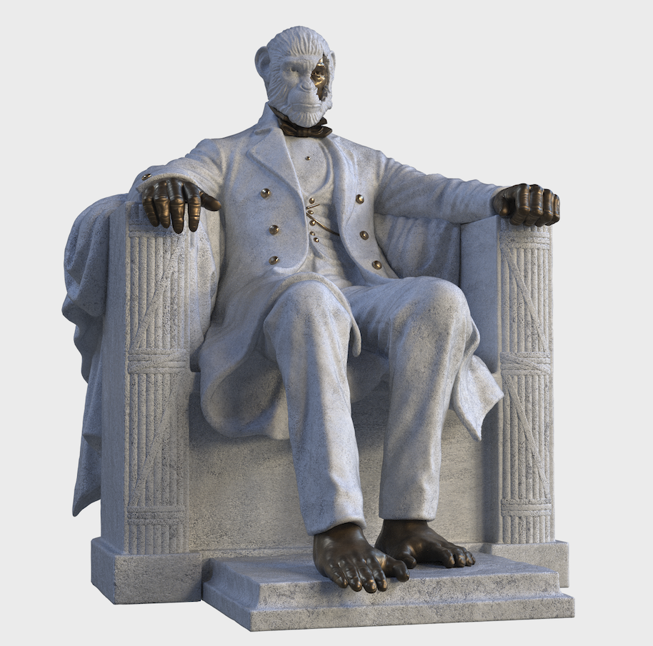 ABE White/Gold Colorway Sculpture