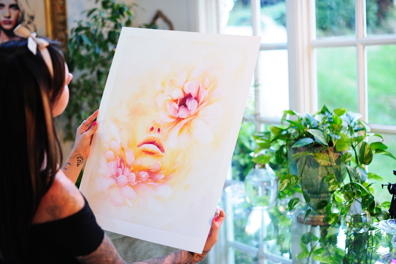Soul Bloom Hand Embellished Print by Charmaine Olivia. 2017