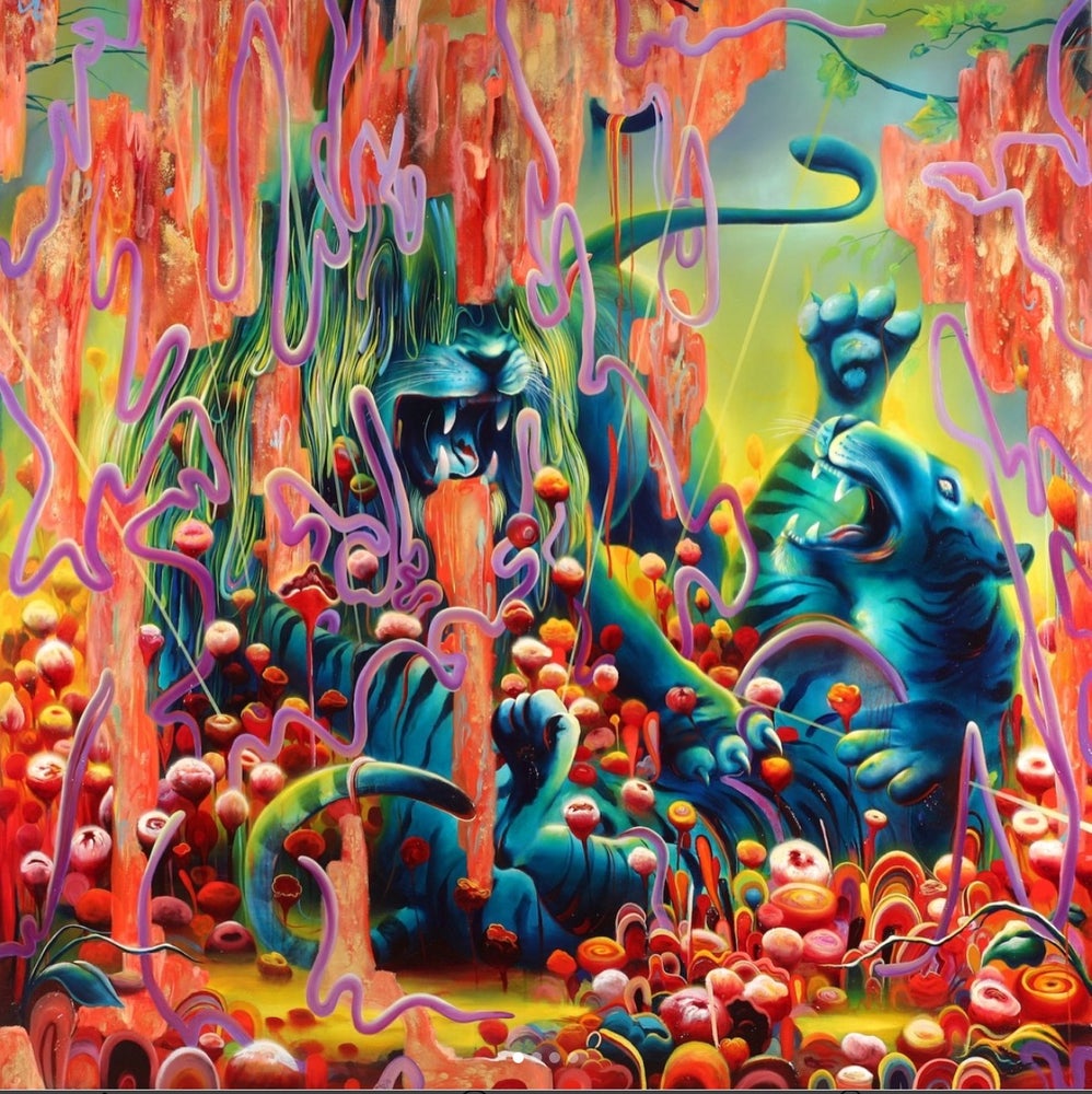 Odins Protector Hand Emellished Print by Michael Page