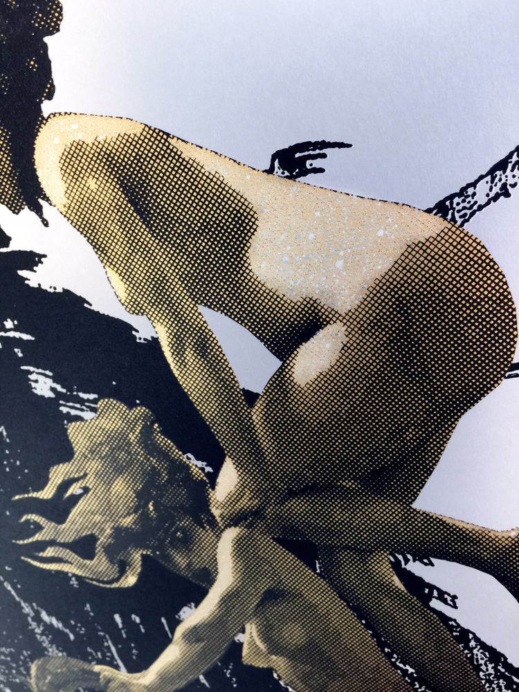 Departure of the Witches Kyosai Black Crow Screen Print