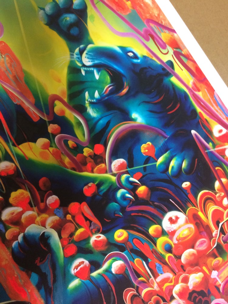 Odins Protector Hand Emellished Print by Michael Page