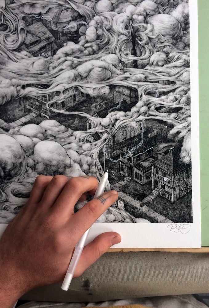 Untitled Hand Embellished Print by Pat Perry