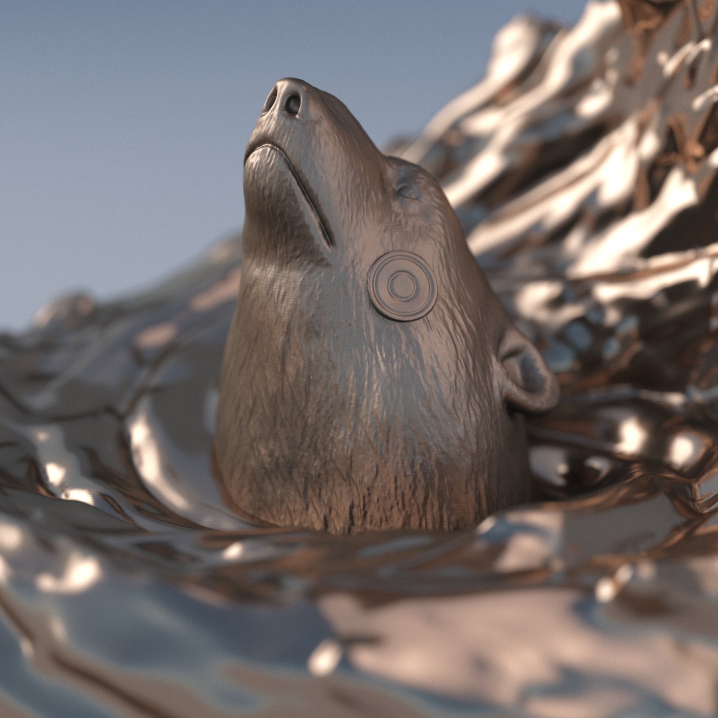 Polar Express Natural Bronze Sculpture by DULK