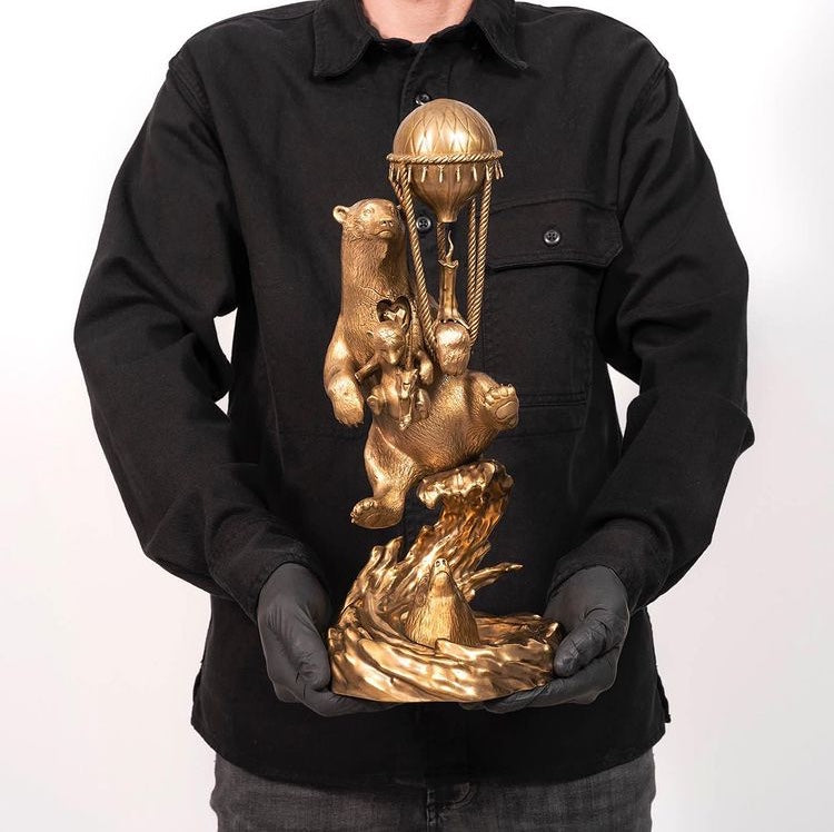 Polar Express Natural Bronze Sculpture by DULK