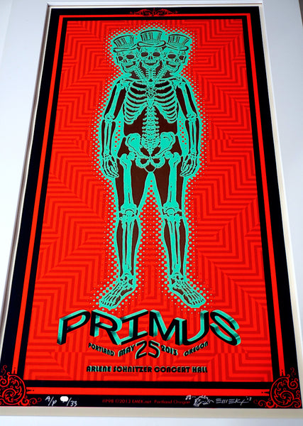 Primus “Lasercut Skeleton” double sided poster by EMEK
