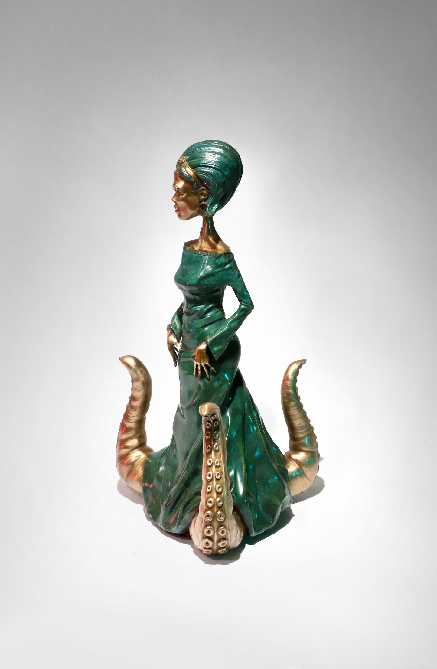 The Monster's Mother Patina Bronze Sculpture by Jim Mckenzie
