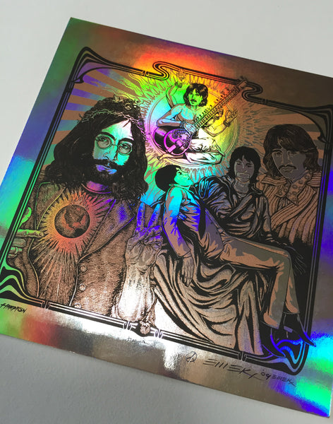 Beatles Foil Handbill by Emek