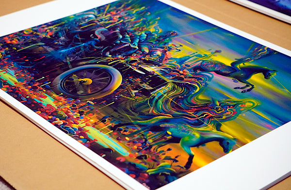 Into Passing Hand Embellished Print by Michael Page