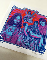 Beatles Pink/Blue handbill by Emek