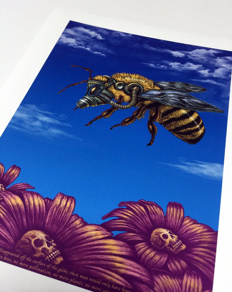 Bee Art Print 8 x 10 by Emek